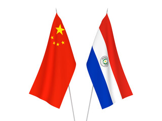 China and Paraguay flags