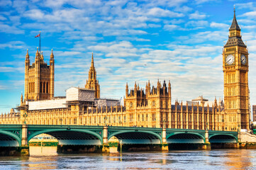 Fototapeta na wymiar Big Ben and Westminster parliament in London. United Kingdom