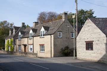 Fototapeta na wymiar Houses in Bampton, Oxfordshire in the United Kingdom