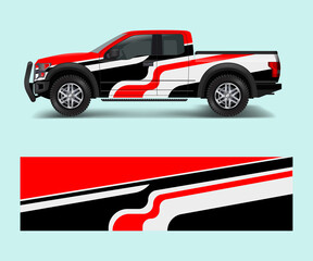 Naklejka premium Abstract modern graphic design for truck and vehicle wrap and branding stickers
