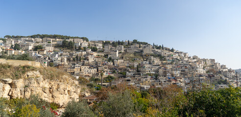 Fototapeta na wymiar Silwan arab village near Jerusalem