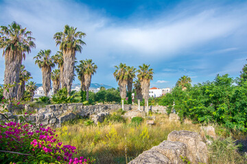 Ancient Roman Agora ruins in Kos Island