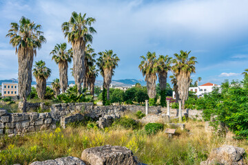 Fototapeta premium Ancient Roman Agora ruins in Kos Island