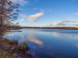 Beautiful winters day at Pennington Flash, Leigh, Warrington, uk