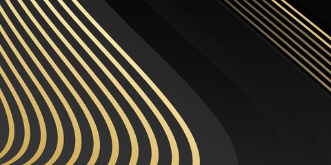 Golden lines abstract background.