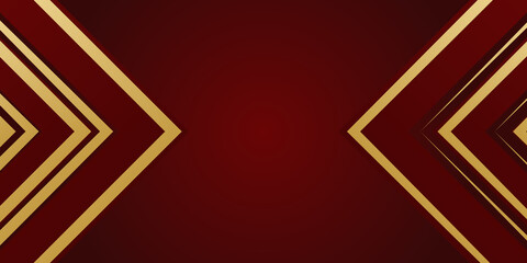 Abstract gold light threads background in red background