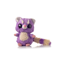 Soft toy cat on a white background