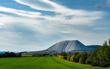 The potash salt mine dump Monte Kali in Thuringia, Germany