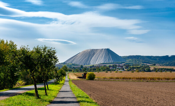 The potash salt mine dump Monte Kali in Thuringia, Germany