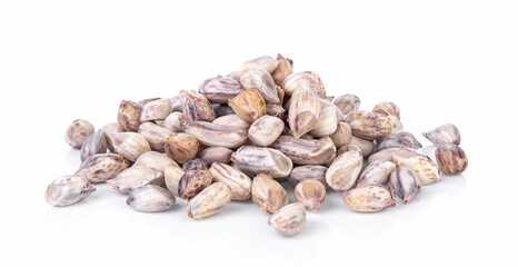 Peanuts isolated on white background.