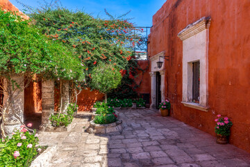 Peru, in the city  of  Arequipa, small square inside the Santa Catalina Monastery