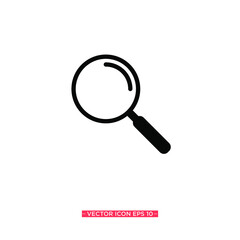 Magnifier Simple Icon Vector Illustration