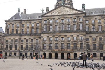 Obraz premium Royal Palace at Dam Square in Amsterdam