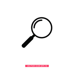 Magnifier Simple Icon Vector Illustration