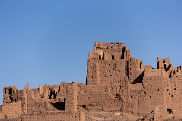 ancient kasbah in the atlas in morocco