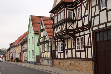 Fototapeta na wymiar Lebenswertes Eichsfeld; Hauptstraße in Beuren (Leinefelde-Worbis)