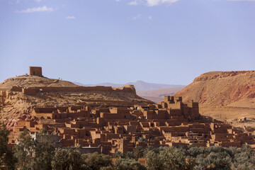 Fototapeta na wymiar ancient kasbah in the atlas in morocco