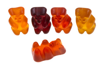 gummy bears isolated