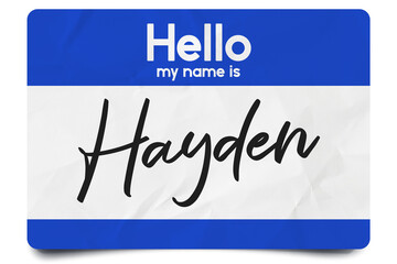 Hello my name is Hayden