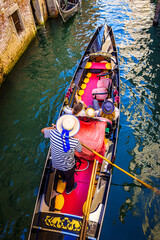 Obraz premium typical old gondola in venice