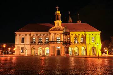 Fototapeta na wymiar Rathaus in Magdeburg an der Elble, die Landeshaupstadt von Sachsen Anhalt, Deutschland