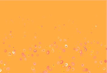 Light Yellow, Orange vector pattern with spheres.