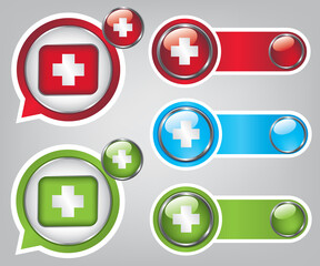 First aid icon buttons  illustration