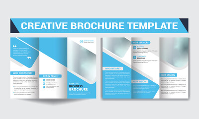 Stylish trifold brochure template design