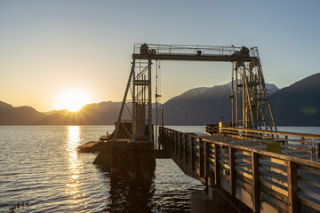 sunset at the pier