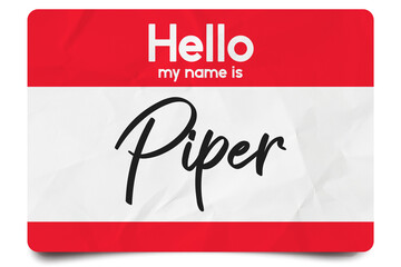 Hello my name is Piper