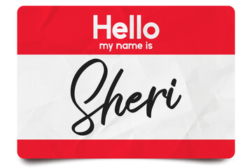 Fototapeta premium Hello my name is Sheri