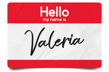 Hello my name is Valeria