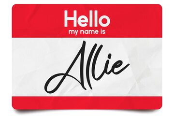 Hello my name is Allie