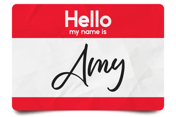 Hello my name is Amy © psdgraphicscom