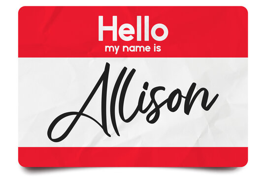 Hello my name is Allison