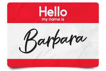 Hello my name is Barbara