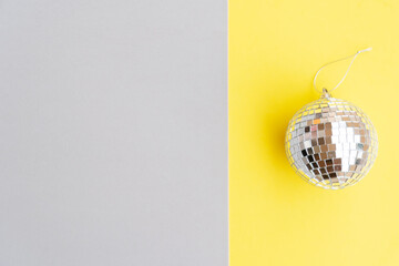 Disco balls on blue background