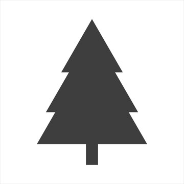 Christmas tree icon on white background. EPS10
