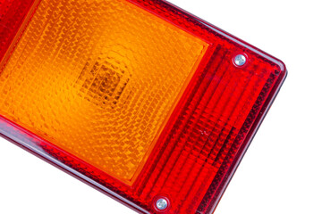 new truck rear marker light isolated on a white background. close up