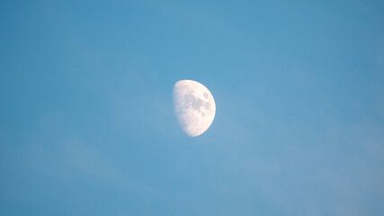 The moon in daylight