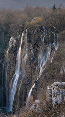 Fototapeta na wymiar Old house at the top of a waterfall, Croatia