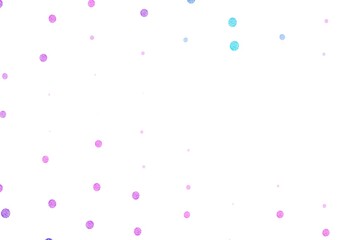 Light Pink, Blue vector background with bubbles.