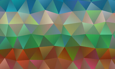 Red, green, blue and brown polygonal abstract background. Great illustration for your needs.