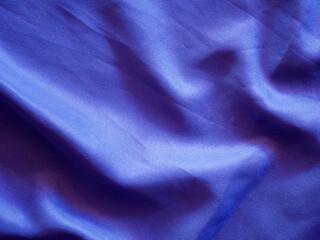 Fototapeta na wymiar blue silk fabric background, sportswear cloth texture