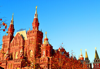 Obraz premium Historical buildings at the Red Square in Moscow, Russia.