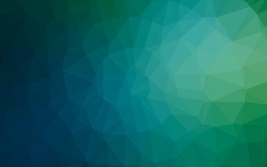 Obraz premium Dark Blue, Green vector blurry triangle pattern. An elegant bright illustration with gradient. Elegant pattern for a brand book.
