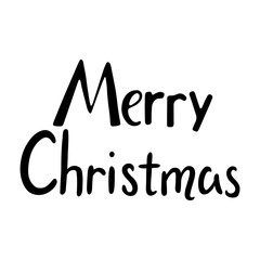 Merry christmas hand drawn lettering