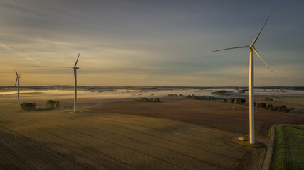 Wiatraki mgła © Dawid