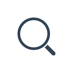 Search icon. Magnifying glass symbol. Vector illustration isolated on white.