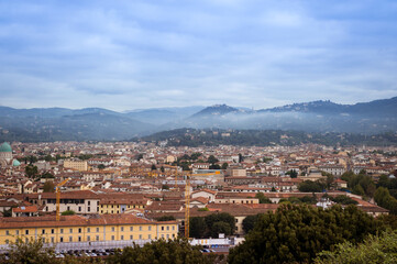 Fototapeta na wymiar Italy. Tuscany. Florence. View from Michelangelo observation deck.